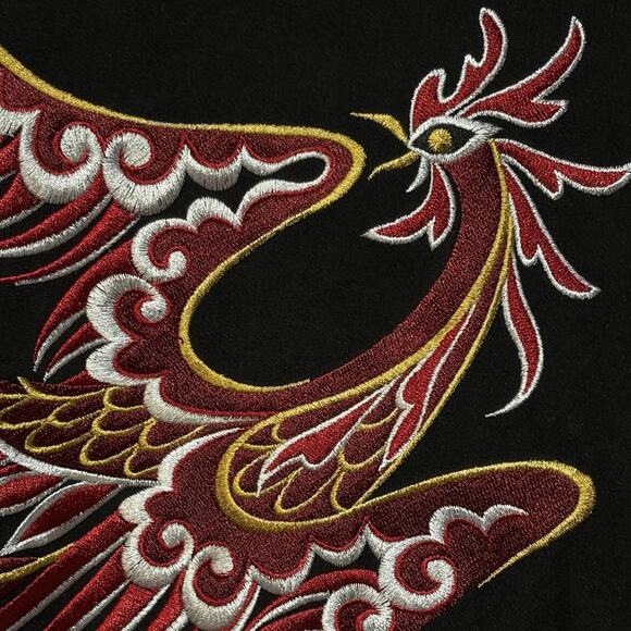 Bob Mackie Wearable Art Black Jacket Phoenix Bird Embroidered Size 2X - Picture 11 of 14